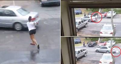 Shocking Moment Girlfriend Catches Her Boyfriend Cheating Before Being Run Over By Her Love Rival