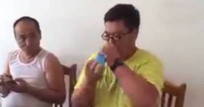 Man's Amazing Party Trick Of Downing Bottle Of Water In Less Than A SECOND