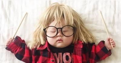 This Adorable Baby Is The Queen Of Dress-Up While She Naps