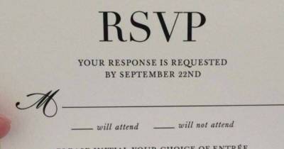 This Wedding's RSVP Card Has A Hilariously Odd Meal Choice