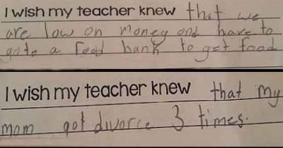 Children Share Heart-Breaking Stories With Their Teacher