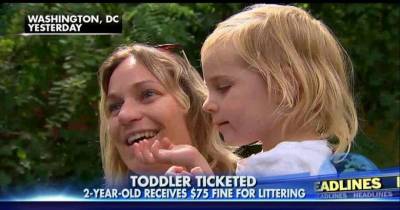 2-year-old Girl Ticketed For Littering In Washington DC