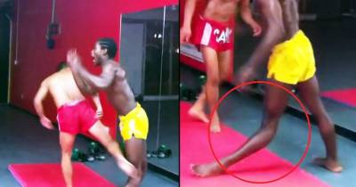 OMG! Guy Dislocated His Knee After Kickboxing Demonstration Goes Horribly Wrong