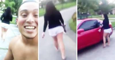 Guy Snapchats Himself Kicking Cheating Girlfriend To The Curb
