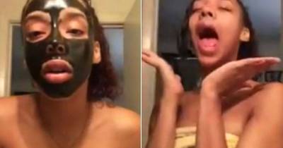 Woman Screams Through The Pain As She Peels Off 'DIY' Face Mask Stuck To Her Skin