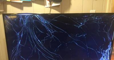 With Lightning Speed, Man Throws Huge TV At Invader To Save Family From Danger