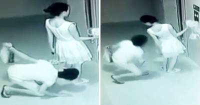 Creepy Guy Caught Spying Upskirt On Girl Then Stealing Her Used Tampon