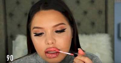 Woman Applies 100 Coats Of Liquid Lipstick