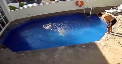 Man Caught On CCTV Drowning Three Year Old Stepdaughter In Pool Jailed For 100 Years