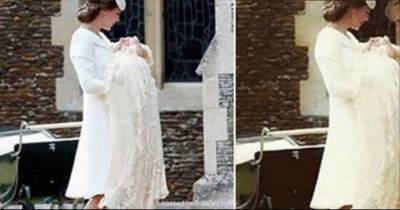 This Picture of Princess Diana Bending Over Charlotte At Her Christening Is Beautiful