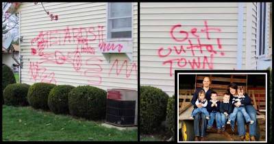 Couple Adopts 2 Girls, Then Wakes Up To Find Hate Graffiti Spray-Painted All Over Their House