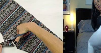 She Cut A Hole In The Crotch Of Her Leggings Then Look What She Does With Them! Wow!