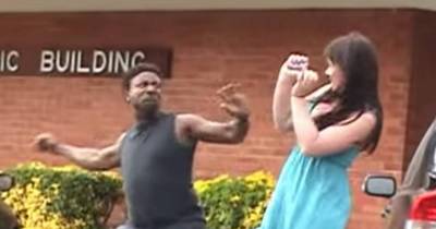 This Guy Hits His Girlfriend, Watch What He Gets In Return!