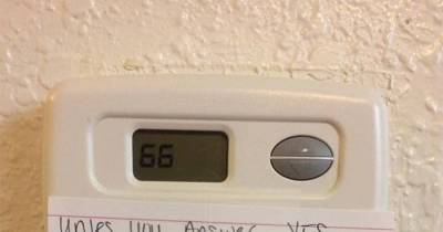 Daughter's Thermostat Note To Her Family Is Simply Too Cute