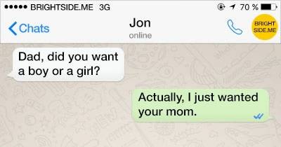 Ten Texts From Our Infinitely Loving Parents