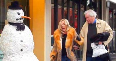 Scary Snowman Pranks Providence 3-7