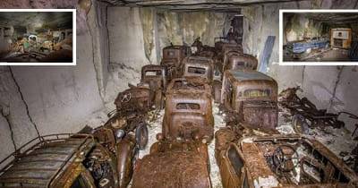 Vehicles Stashed In French Quarry Are Discovered 70 Years Later After They Have Rusted Away