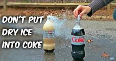 Here Is What Happens If You Put Dry Ice Into Coke!