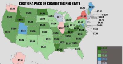 How Much Does A Pack Of Cigarettes Cost In Your State Compared To Others?
