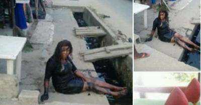 Ikwerre Lady Who Wore High Heel Shoes Falls Inside Gutter