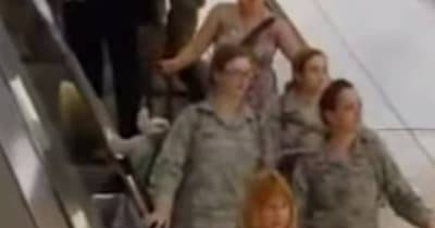 Three Veterans Return Home From Overseas, Now Pay Attention To The One On The Right