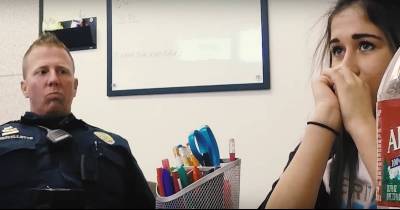 This Student Started Crying When She Handed Her Phone To This Cop. He Instantly Realized Something's Going On.