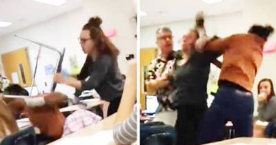 Girl Gets Smashed With Chair In Class For Talking Sh*t On Snapchat