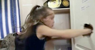 9 Year Old Boxing Prodigy Can Now Throw 221 Punches In 30 Seconds - Watch Her Punch Her Bedroom Door