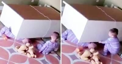 2-Year-Old Goes Full Beast Mode By Lifting Dresser Trapped On His Brother
