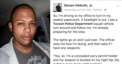 Armed Black Man&rsquo;s Facebook Post About Traffic Stop Goes Insanely Viral
