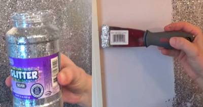 She Glued Glitter All Over Her Door Frame. The End Result? Amazing!