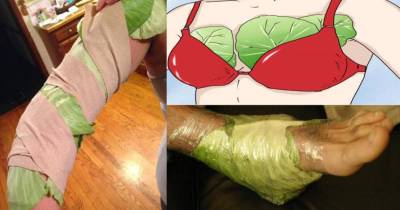 She Put A Few Cabbage Leaves On Her Body Parts, This Is What Happened In The Next Morning
