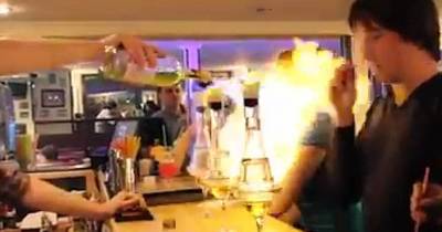 Bartender Accidentally Sets Woman On Fire With This Flaming Drink