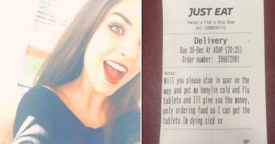 She Orders Food And Writes She&rsquo;s Dying Sick In The Notes. Then Delivery Man Brings Her Medicine