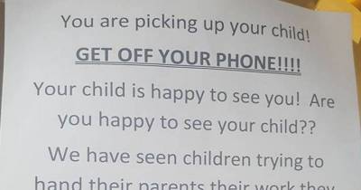 Daycare's Brutally Honest Sign Telling Parents To Get Off Their Phone Is Going Viral