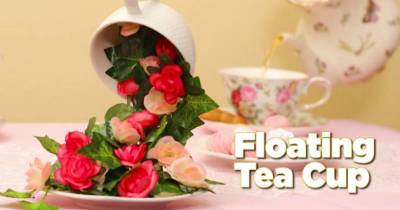Make An Easy DIY Floating Teacup Decoration
