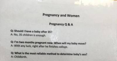 This Brutally Honest Pregnancy FAQ Sign On OBGYN&rsquo;s Wall Will Make You Laugh