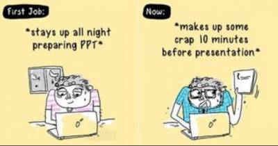 These Painfully Real Comics Perfectly Sum Up The Journey From Your First Job Till Your Current One