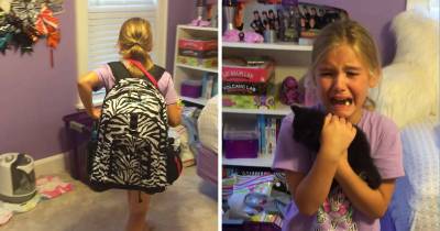 This Little Girl Gets A Surprise Kitten And Her Reaction Is Absolutely Adorable.