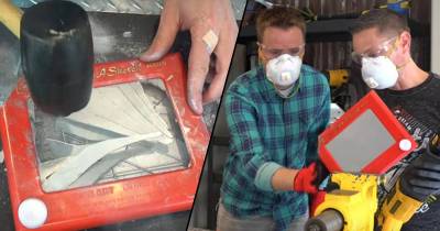 Have You Ever Wondered What The Inside Of An Etch A Sketch Looks Like? Well, Wonder No More.