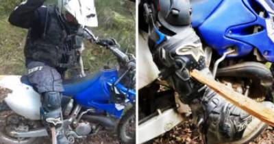 Dirt Bike Rider Gets Brutally Speared Through The Leg By A Stick And Rips It Out