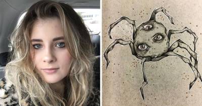 "I Was Diagnosed With Schizophrenia At The Age Of 17, So I Started Drawing My Hallucinations To Cope With It"