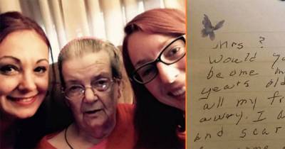 Lonely 90-Year-Old Lady Asks Neighbor To Be Her Friend In A Heartbreaking Note