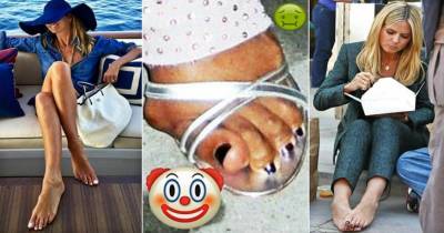 Female Celebs With Huge Clown Feet