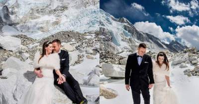 This Couple Got Married On Mount Everest. Their Wedding Pictures Are Next-Level And Breaking The Internet