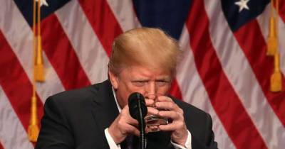The Internet Is Tearing Into Donald Trump For Drinking Water In A Hysterical Way, Again!