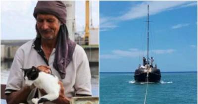 A Sailor And His Cat Have Been Found After Seven Months At Sea In A Broken Boat