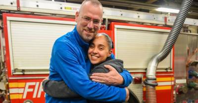 Firefighter Reunites With The Lieutenant Who Saved Her When She Was 6