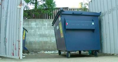 Maintenance Worker Finds Helpess Puppy Inside Dumpster