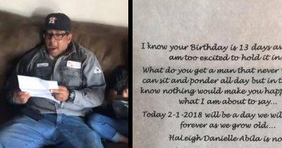 11-Year-Old's Emotional Birthday Surprise Moves Step-Dad To Tears